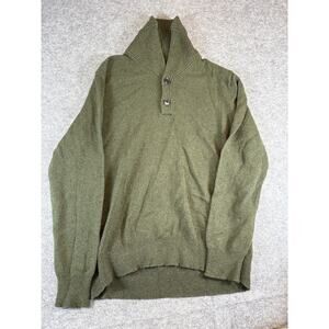 J. Crew Sweater Mens Large Green Pullover Knit Cozy Minimalist Streetwear NWT